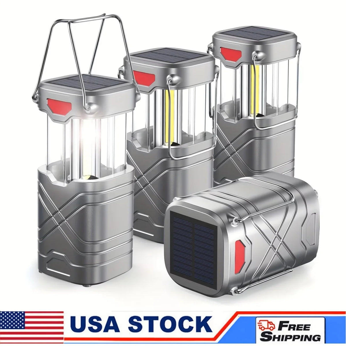 Portable Solar Rechargeable LED Camping Lantern