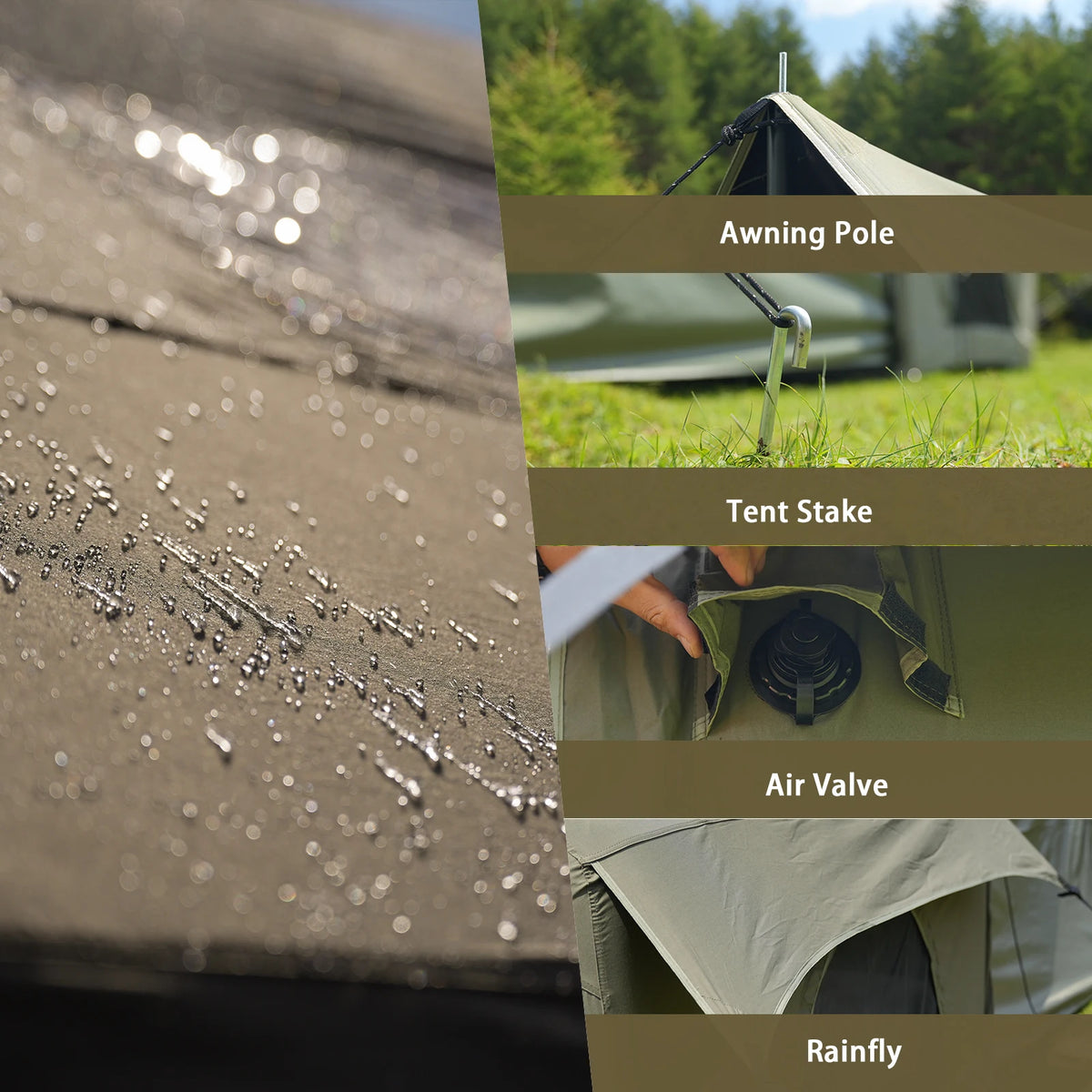 Pakicetus Inflatable Camping Tent With Sun Canopy