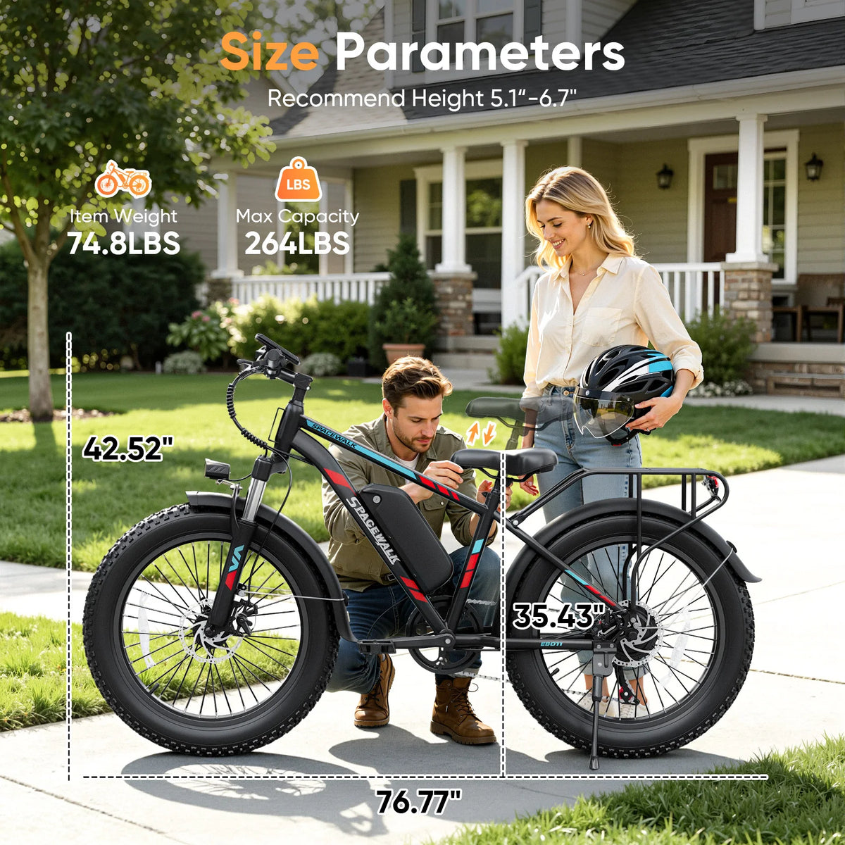 EILLEO Spacewalk 1500W Peak Fat Tire Electric Bike