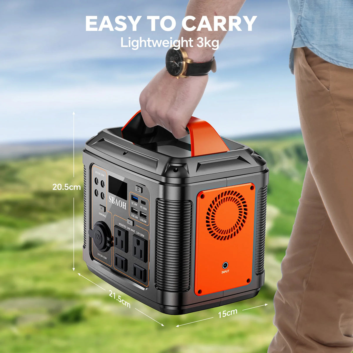 SBAOH Portable Power Station With Solar Panel