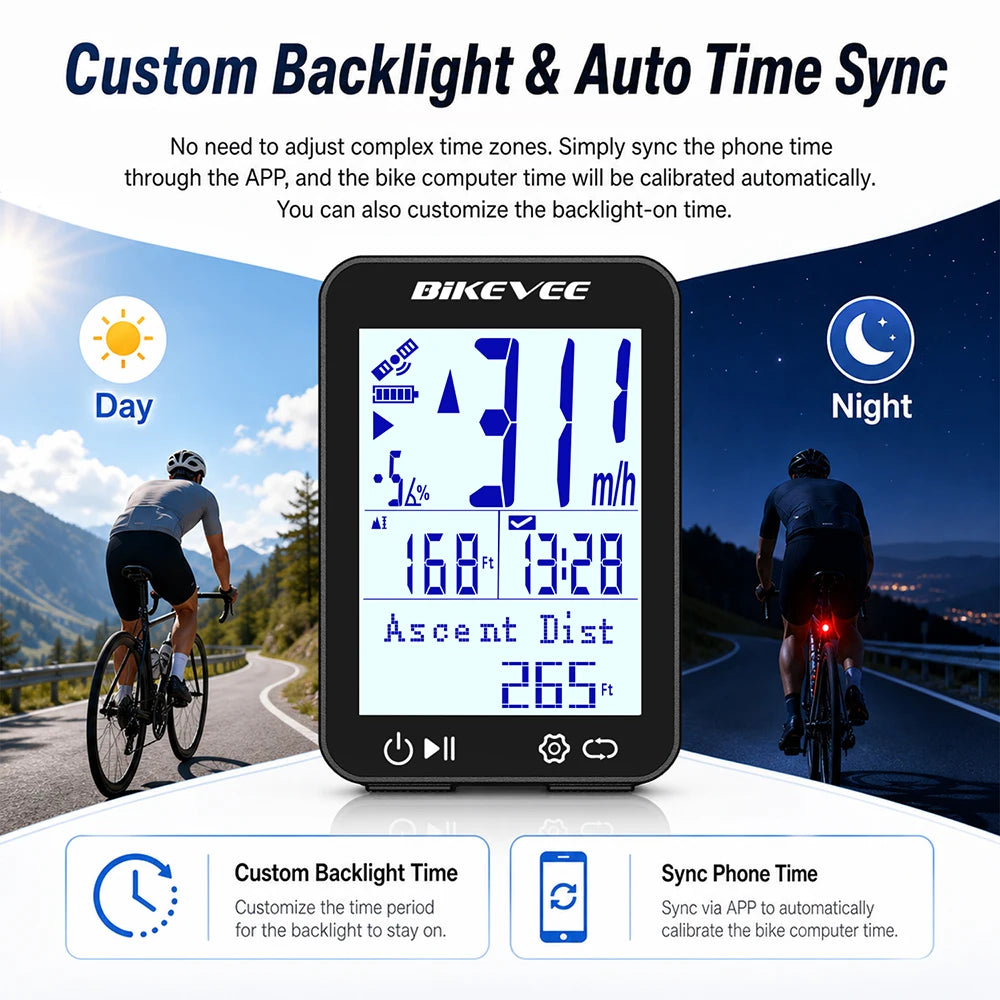 Bikevee GPS Bicycle Computer With Speedometer