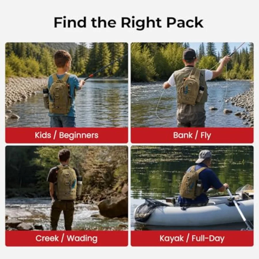 Fishing Backpack With Rod Holder And Gear Storage