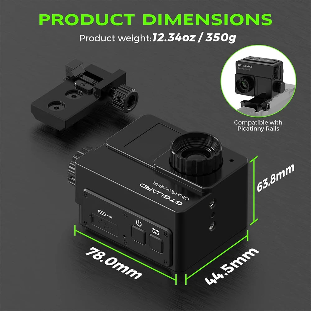 GTGUARD B215AL Thermal Imaging Scope Ai Super Resolution 384x288,8X Digital Zoom Night Vision Goggles 600m Laser Ranging Function for Hunting & Camping