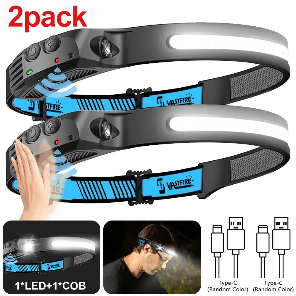 Vastfire Motion Sensor Usb Rechargeable Led Headlamp