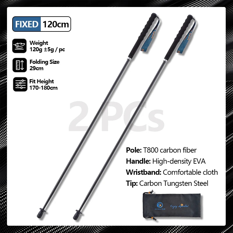 OKHEALING Lightweight Carbon Fiber Trekking Poles