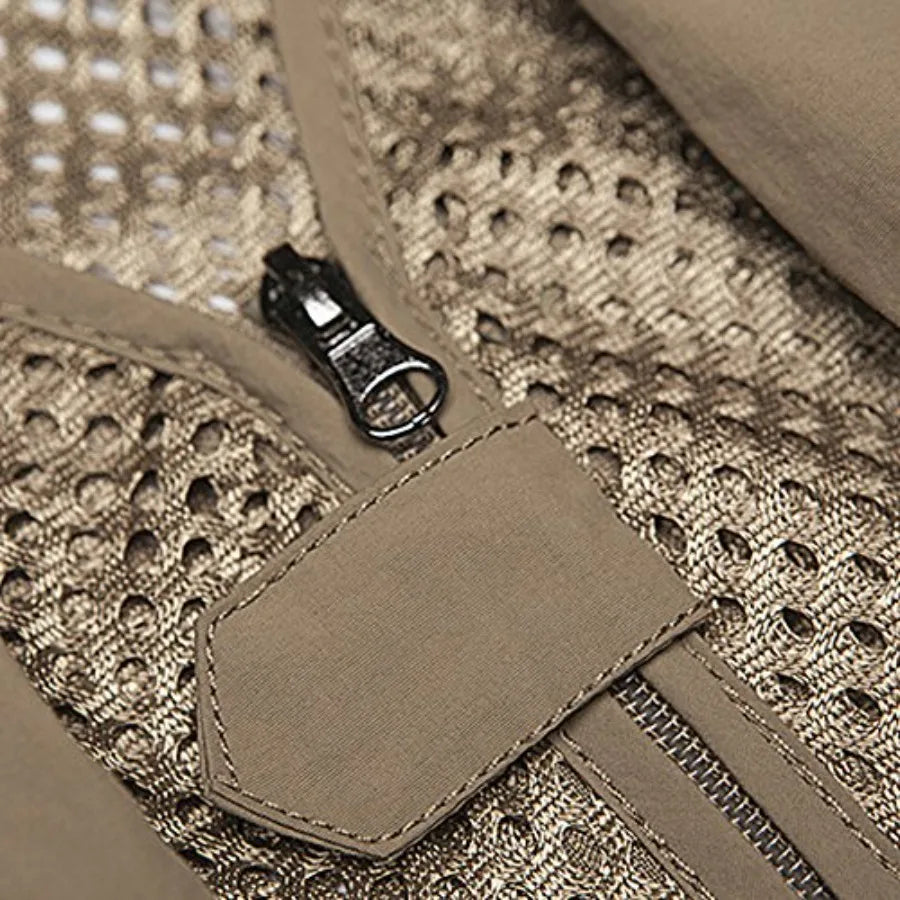 Men's Breathable Mesh Fishing Vest Waistcoat