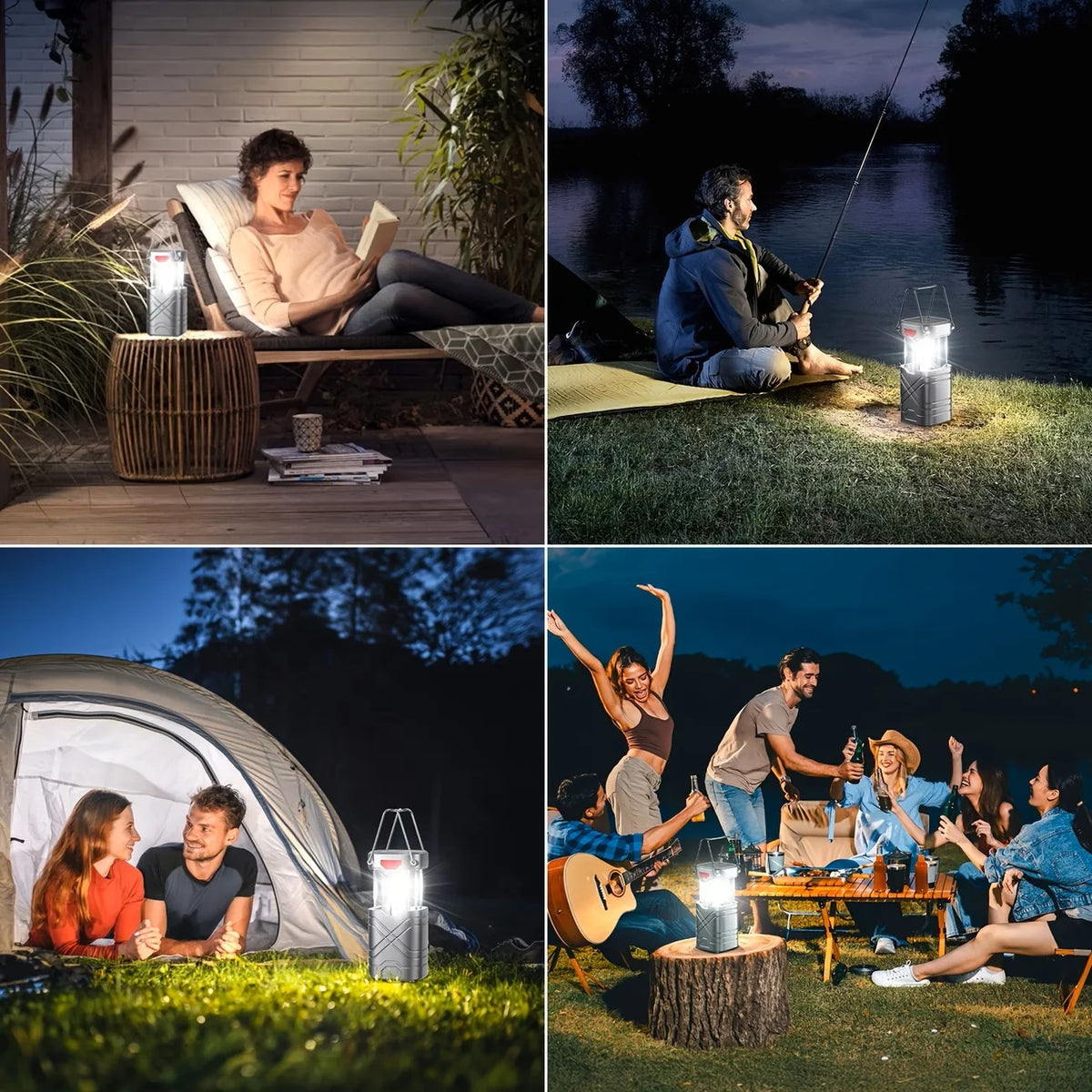 Portable Solar Rechargeable LED Camping Lantern