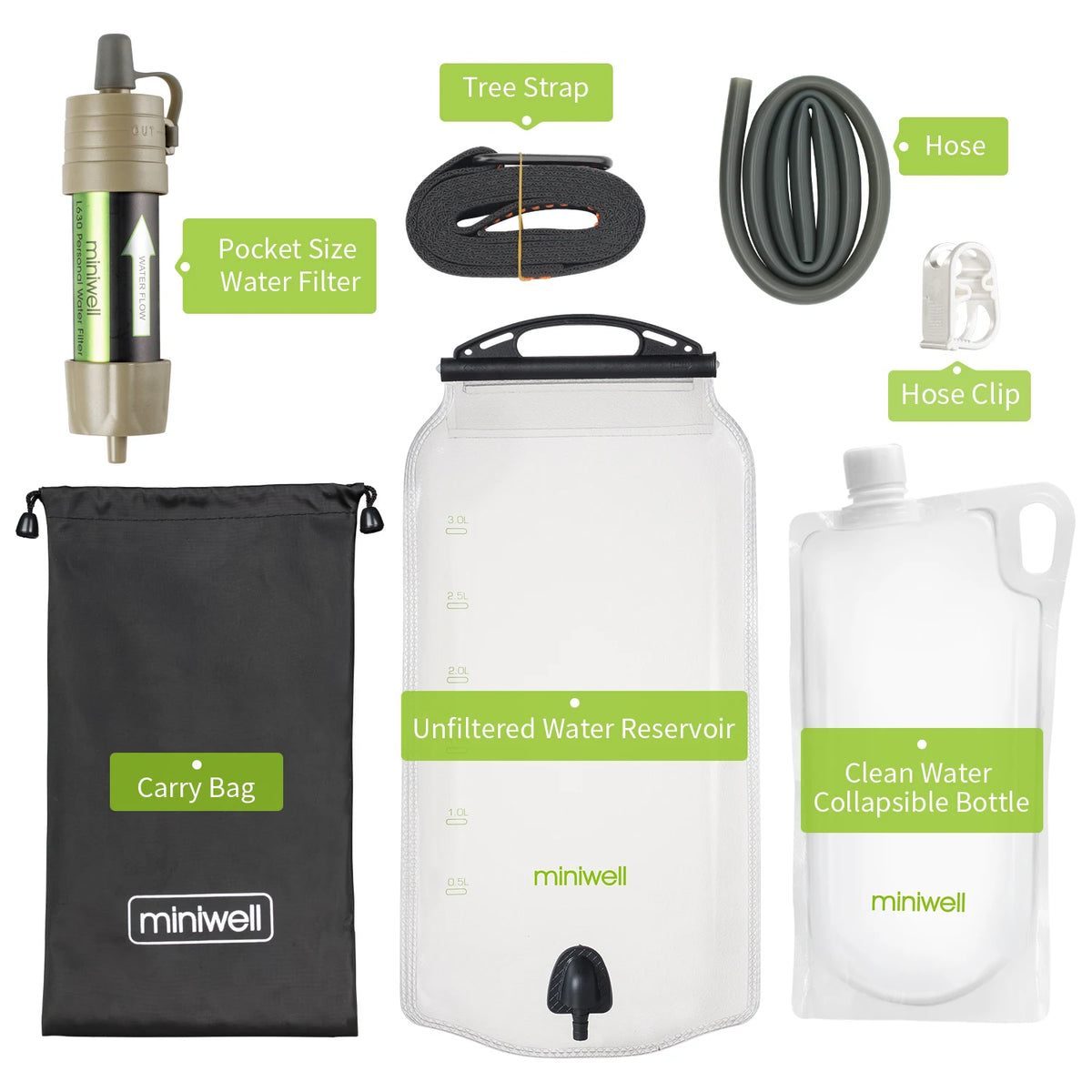 Miniwell Portable Outdoor Water Filter L630A