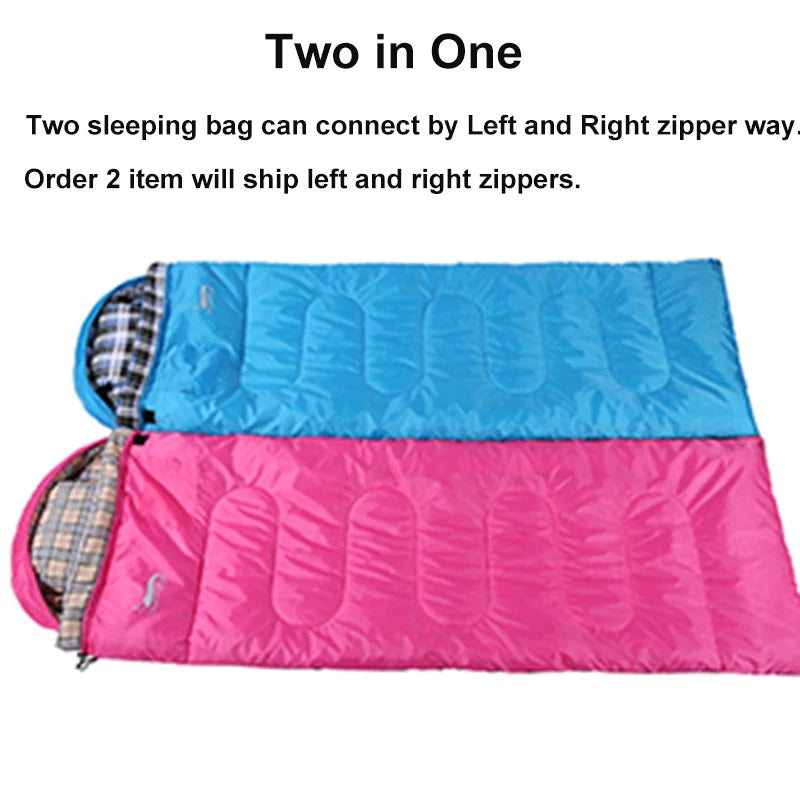 Desert Fox Warm Flannel Sleeping Bag With Pillow