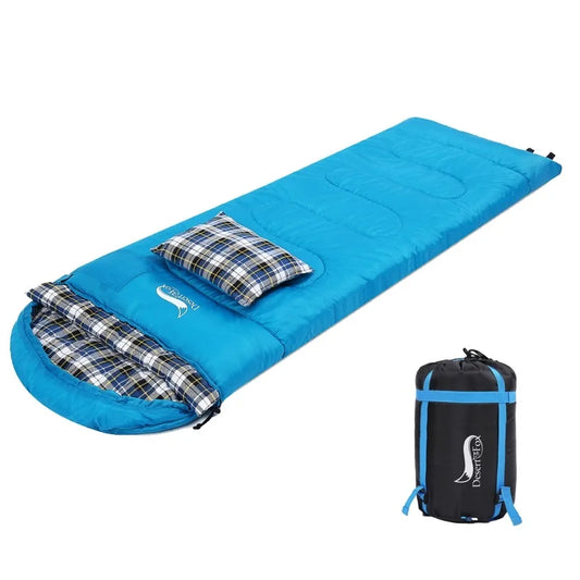 Desert Fox Warm Flannel Sleeping Bag With Pillow