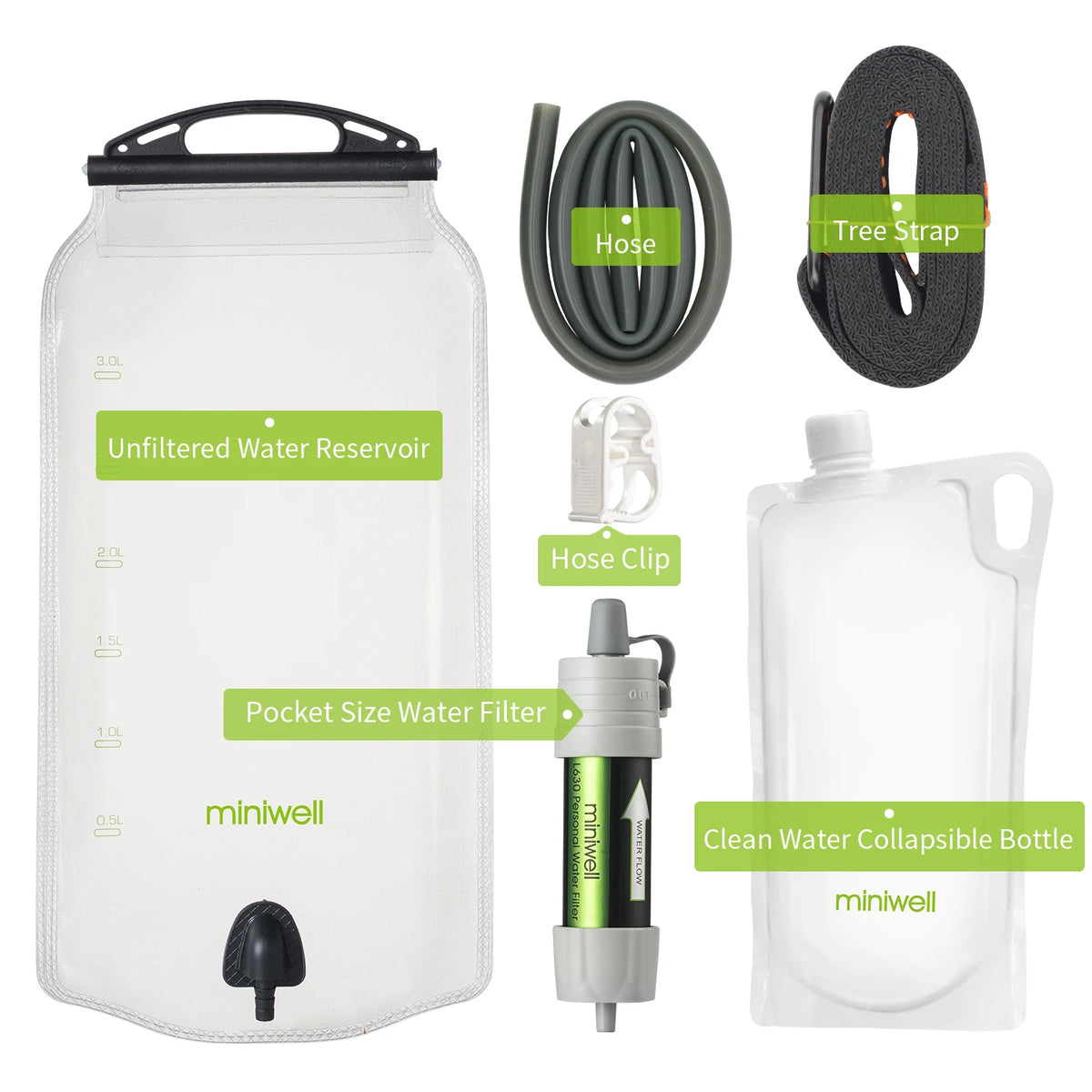 Miniwell Portable Outdoor Water Filter L630A