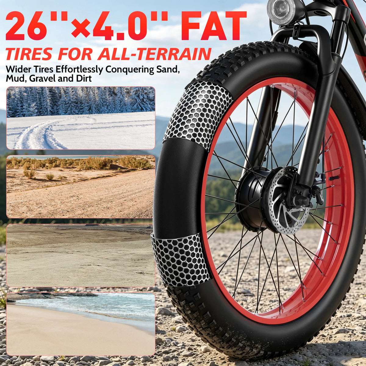 EOEOTWO Electric Fat Tire Mountain Ebike