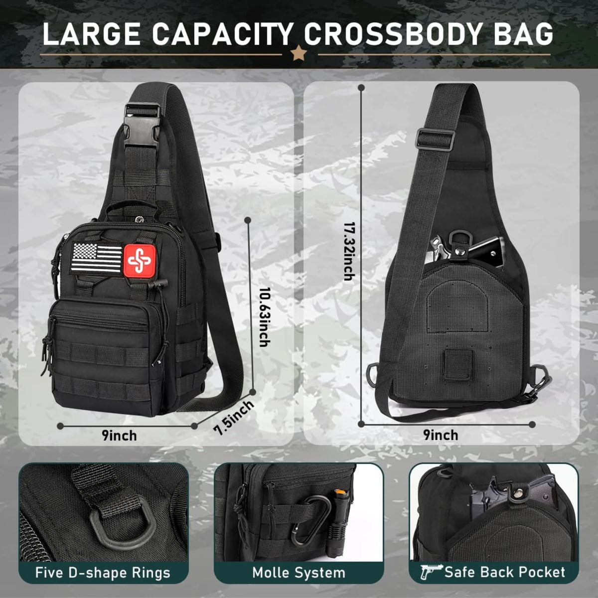 Survival Gear Kit With First Aid Supplies And Bag