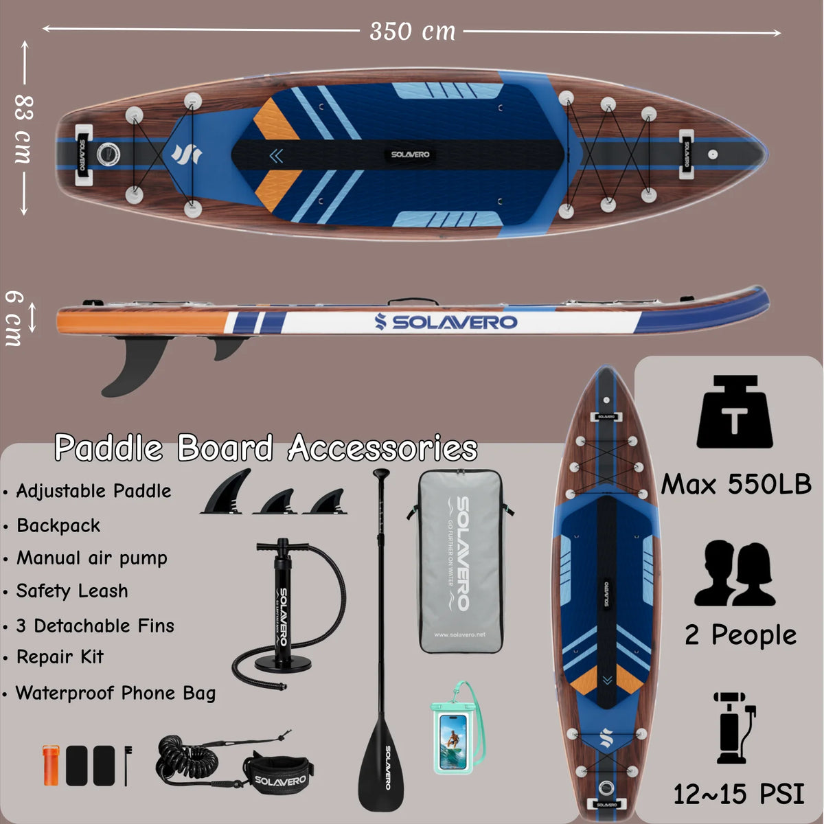 NEBMAAX Inflatable Stand Up Paddle Board