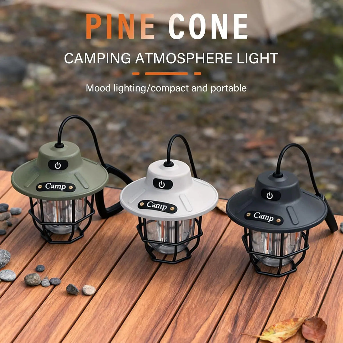 Rechargeable LED Camping Lantern With Four Light Modes