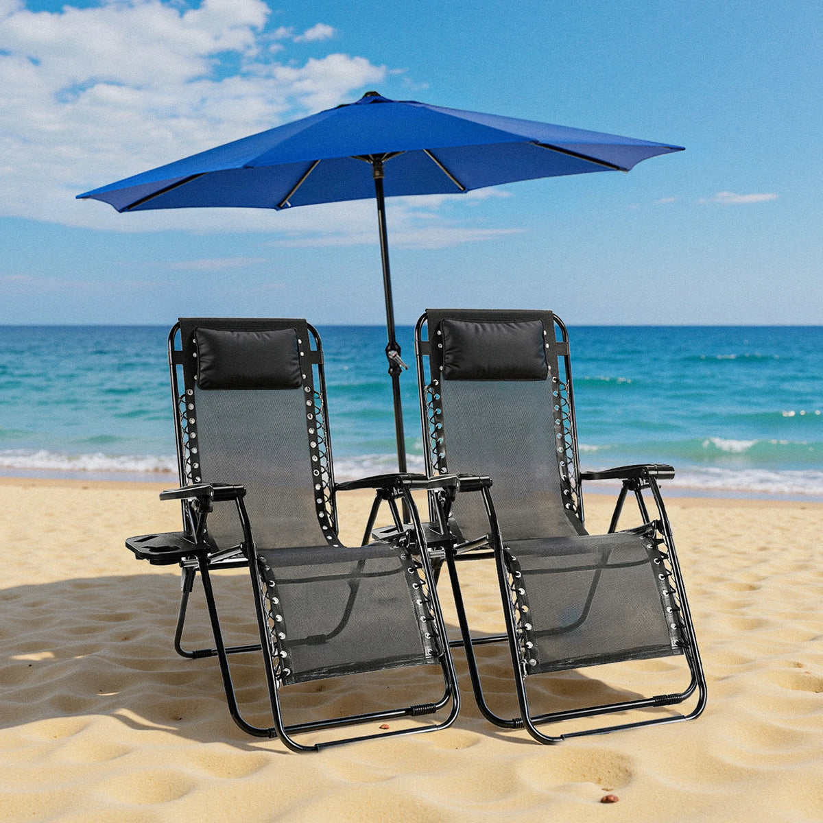 JHK Portable Zero Gravity Outdoor Recliner Chair