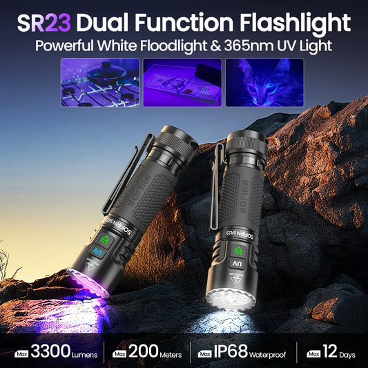 Sofirn SR23 Rechargeable UV LED Flashlight