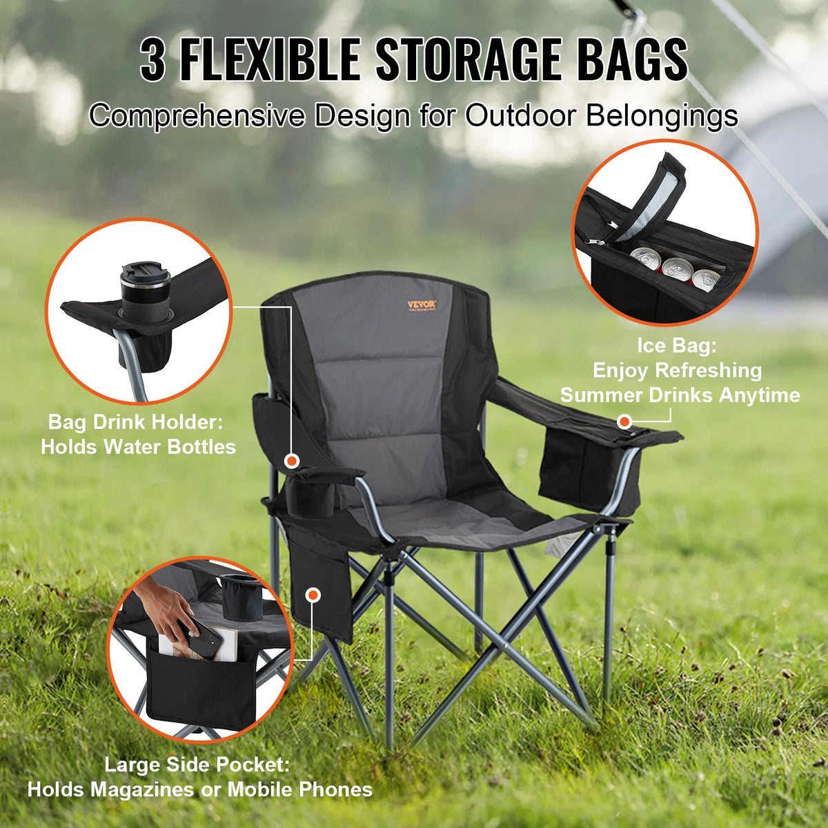 SucceBuy Adjustable Outdoor Camping Chair