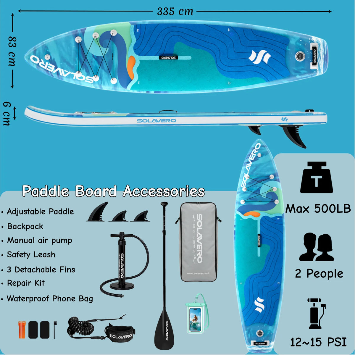 NEBMAAX Inflatable Stand Up Paddle Board