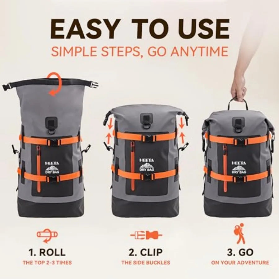 Waterproof Roll Top Dry Bag Backpack for Hiking