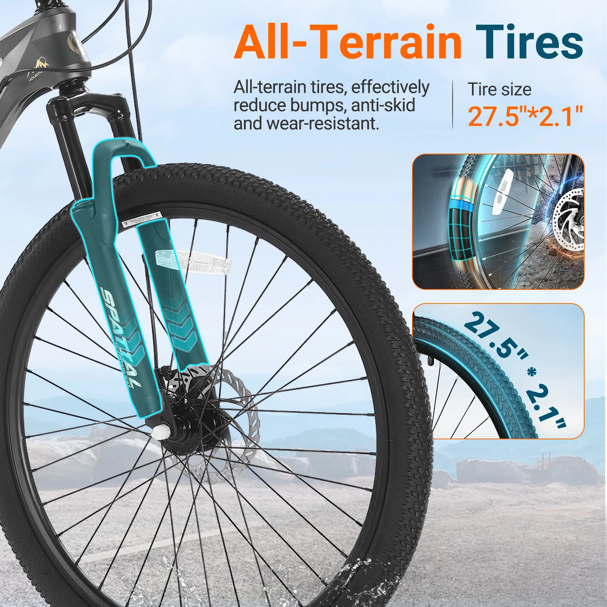 Spatial Hardtail Mountain Bike With Disc Brakes