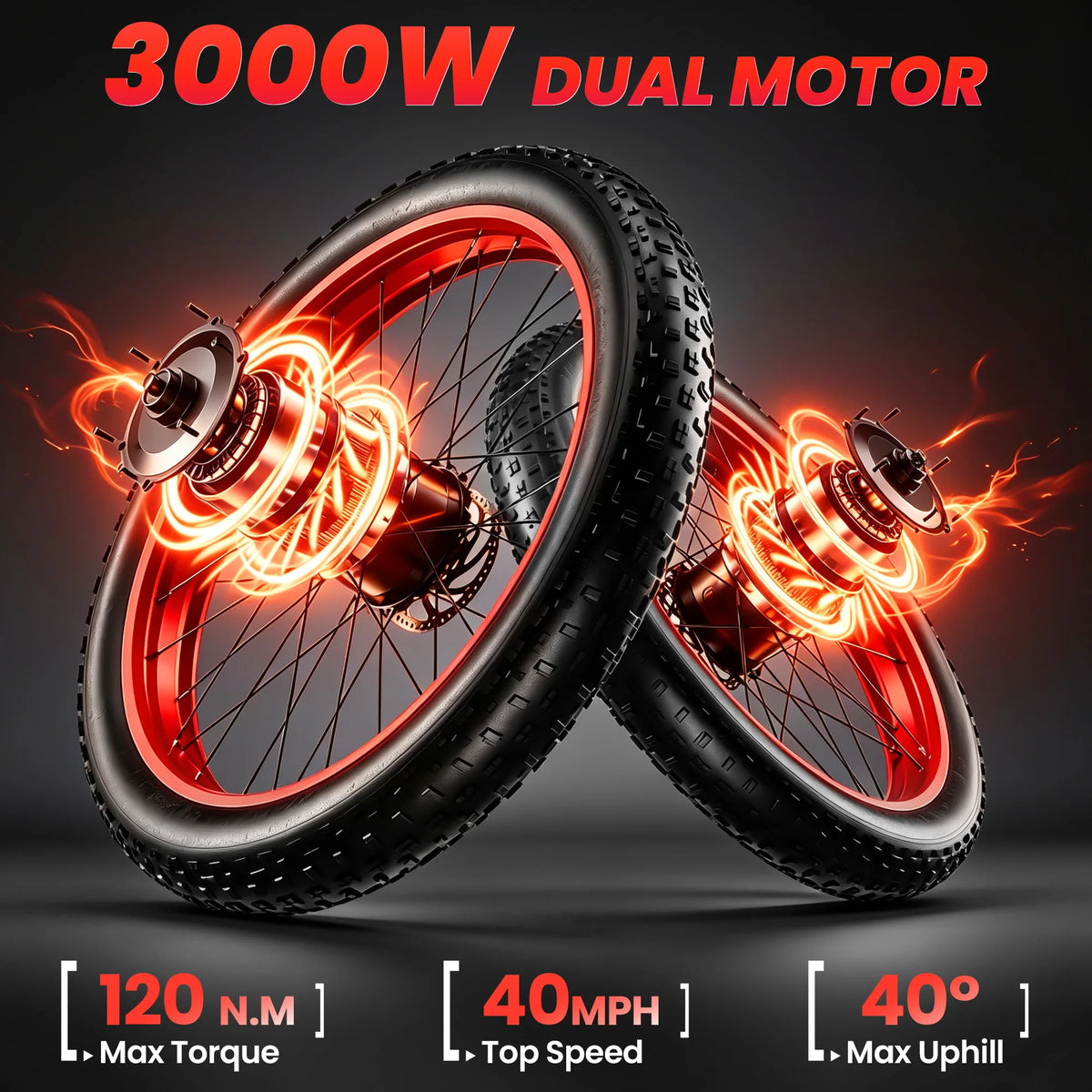 EOEOTWO Electric Fat Tire Mountain Ebike