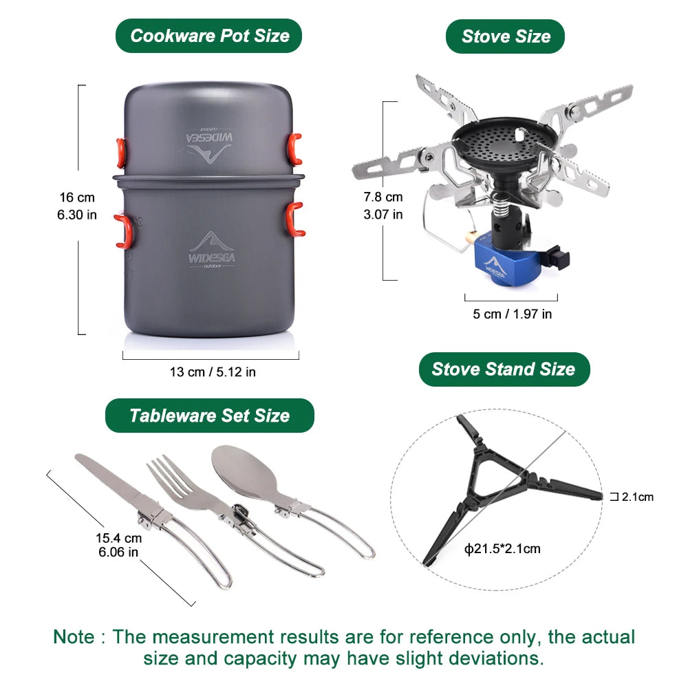 Widesea Portable Camping Stove and Cookware Set