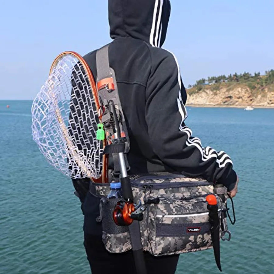 Water Resistant Fishing Tackle Sling Bag