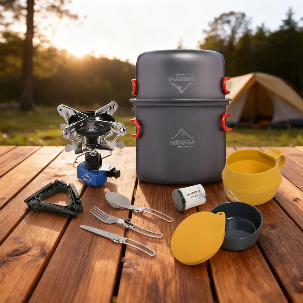 Widesea Portable Camping Stove and Cookware Set