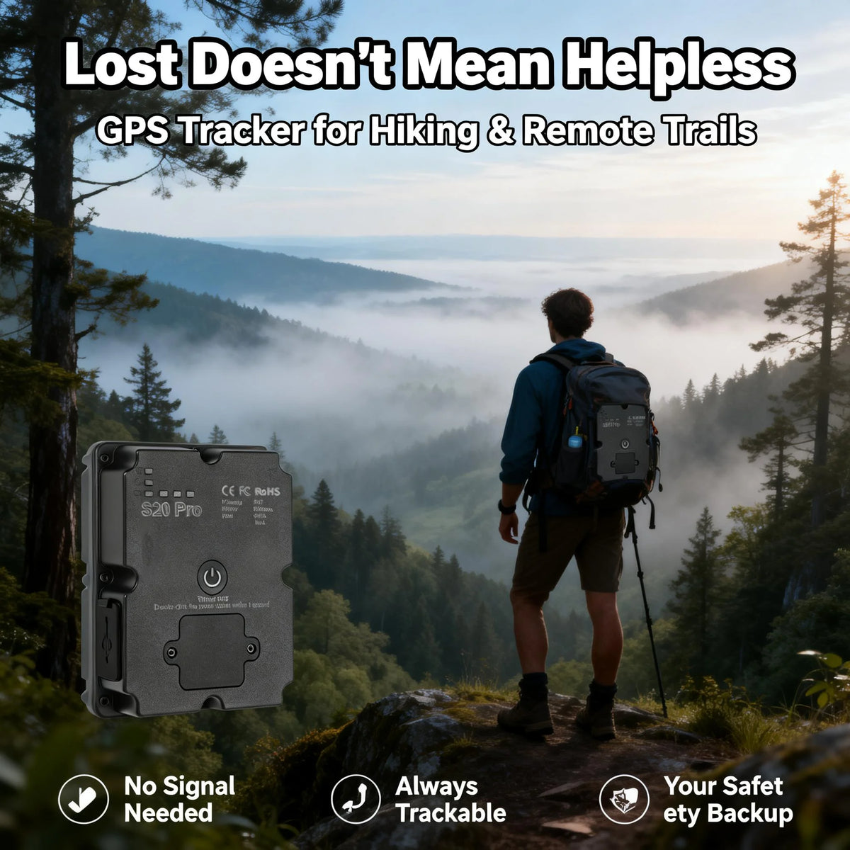 Wanwaytech Waterproof 4G GPS Tracker With SOS Alert