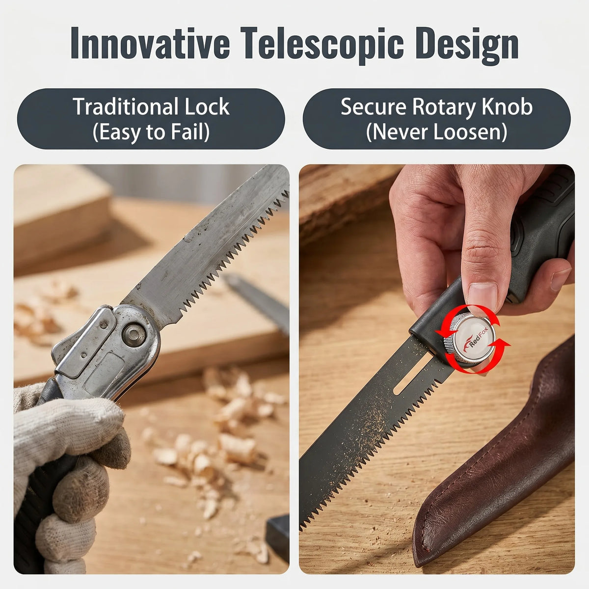Portable Retractable Hand Saw for Woodworking and Tree Trimming