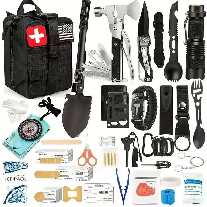 Portable Car Emergency And First Aid Survival Kit