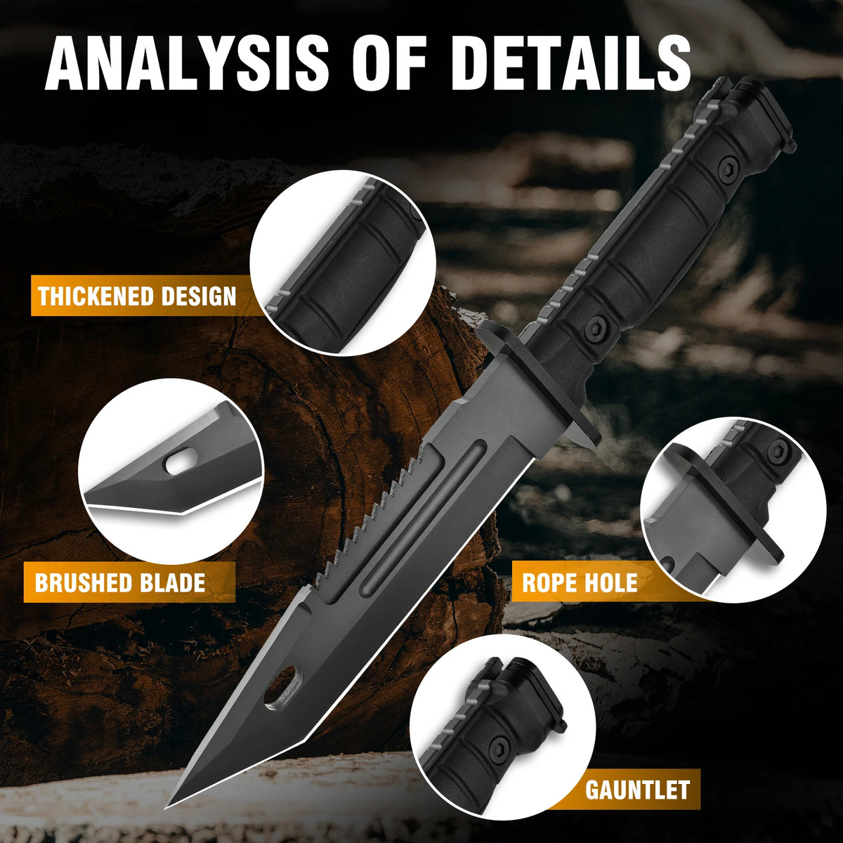 Gdekls Fixed Blade Outdoor Survival Knife
