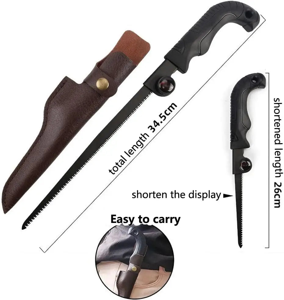 Portable Retractable Hand Saw for Woodworking and Tree Trimming