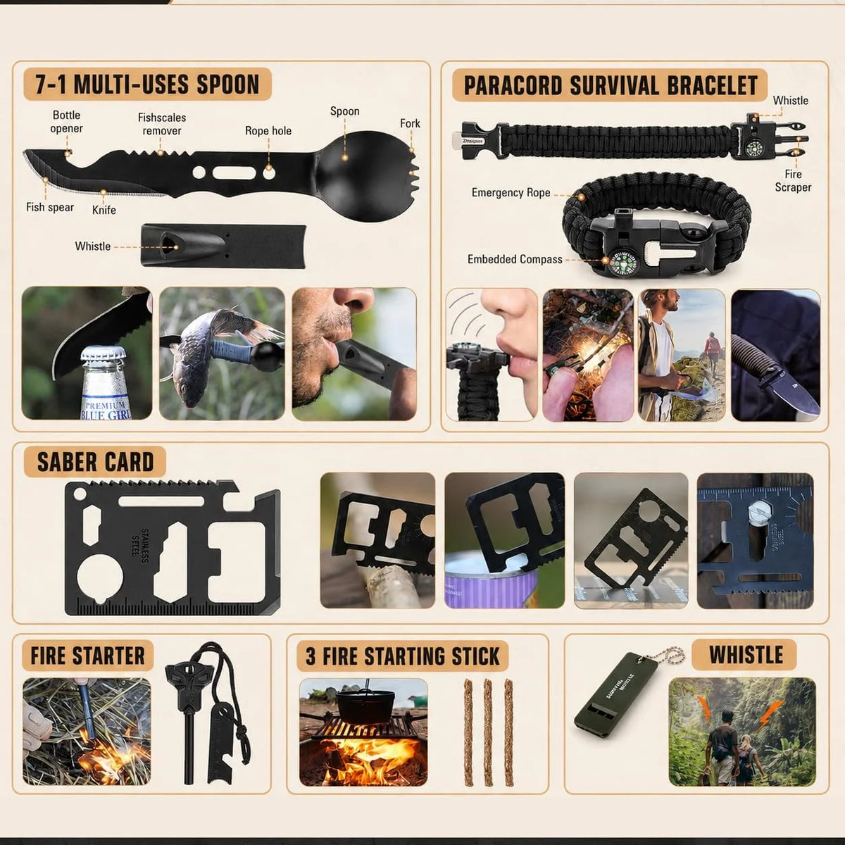 Portable Car Emergency And First Aid Survival Kit