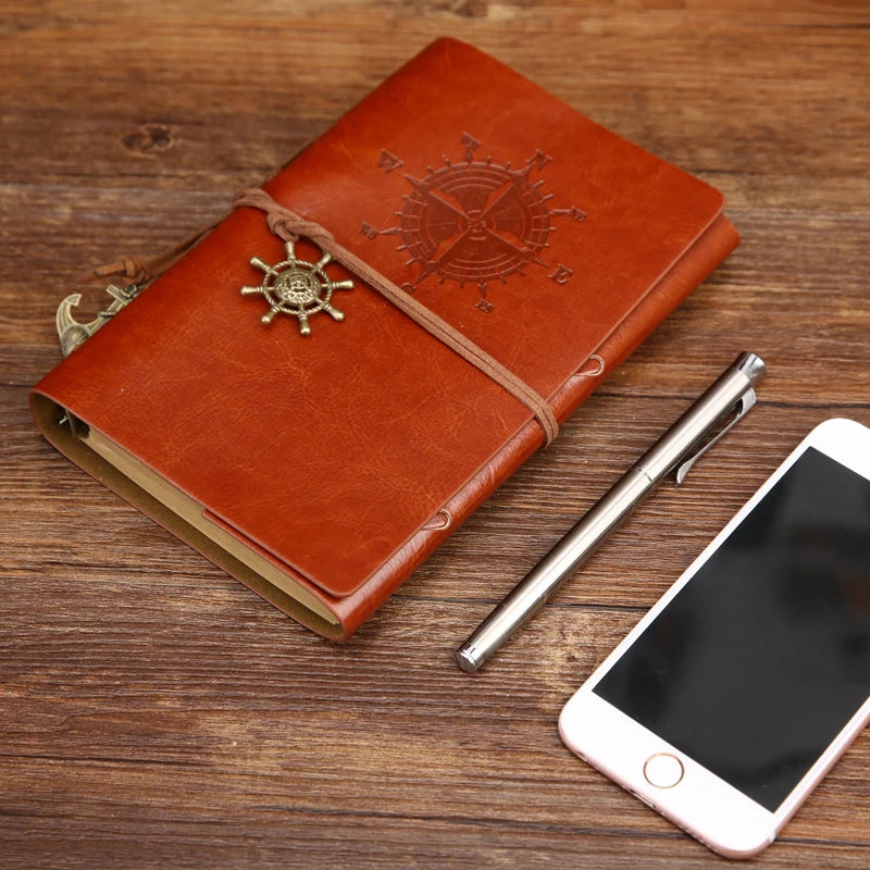 Vintage Pirate Anchor PU Leather Travel Journal