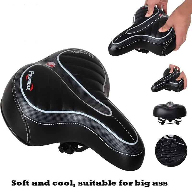 Comfort Bicycle Saddle and Cable Bike Lock Combo