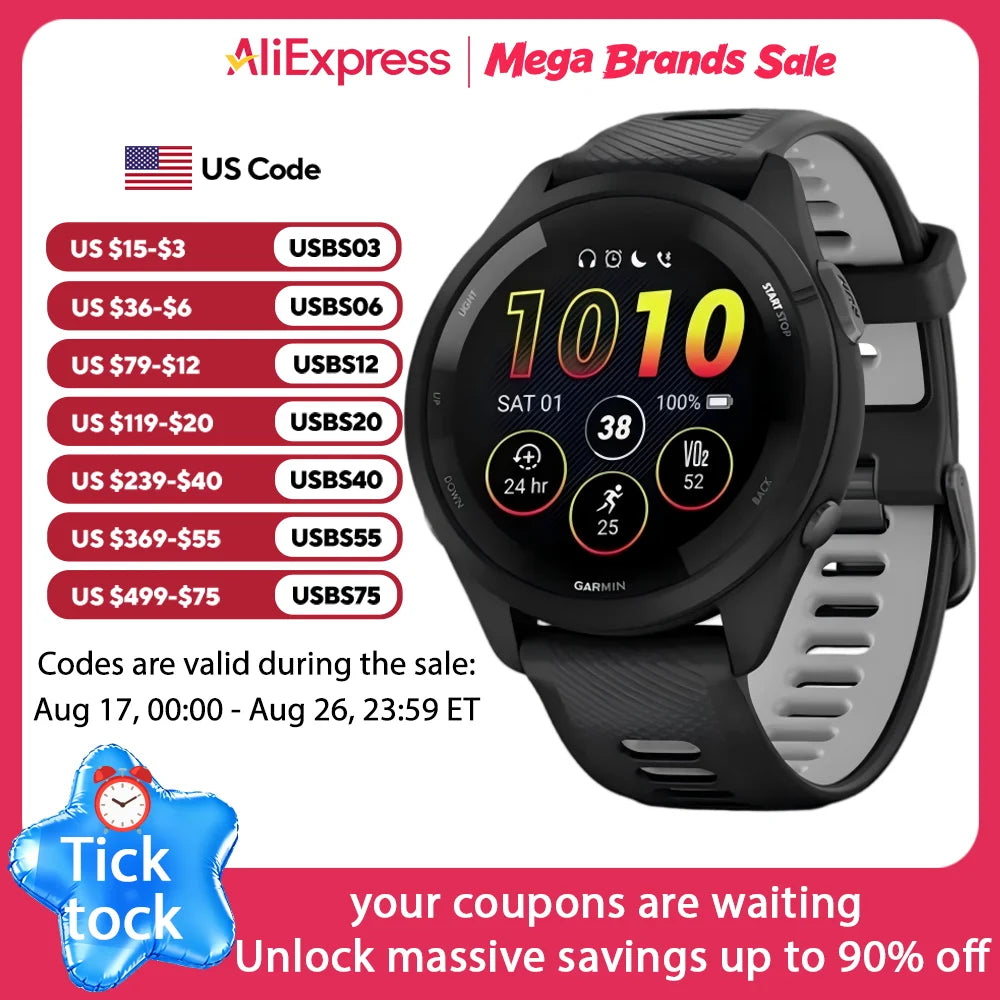 Garmin Forerunner 265 GPS Running Smartwatch