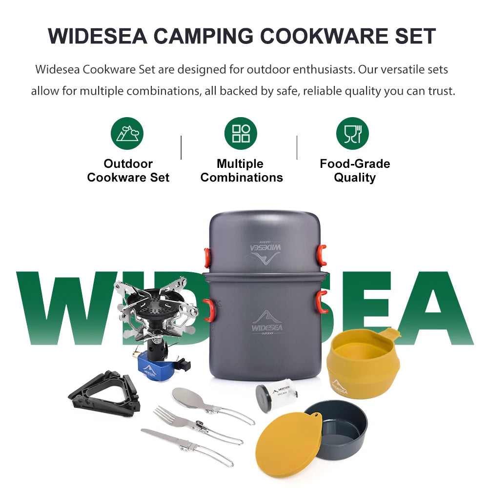 Widesea Portable Camping Stove and Cookware Set