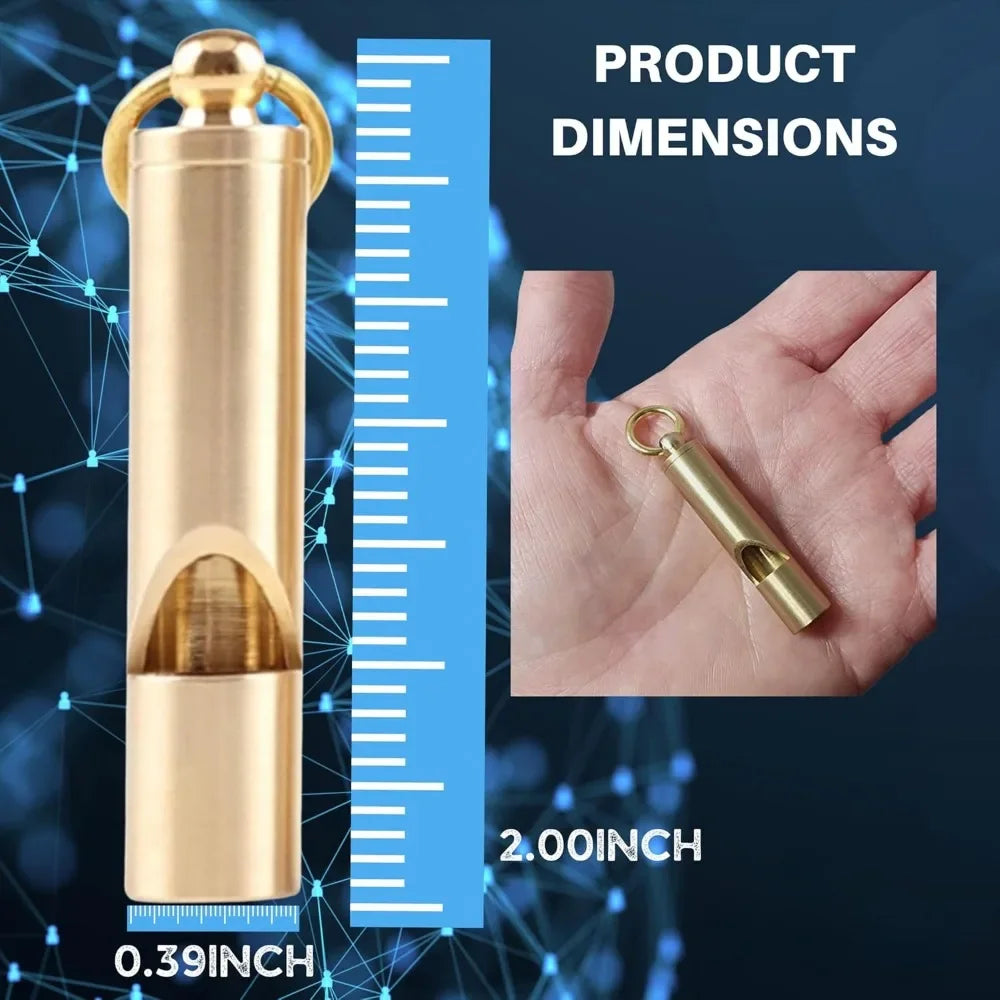 Brass Emergency Survival Whistle for Outdoor Safety