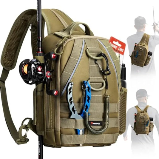 Fishing Backpack With Rod Holder And Gear Storage