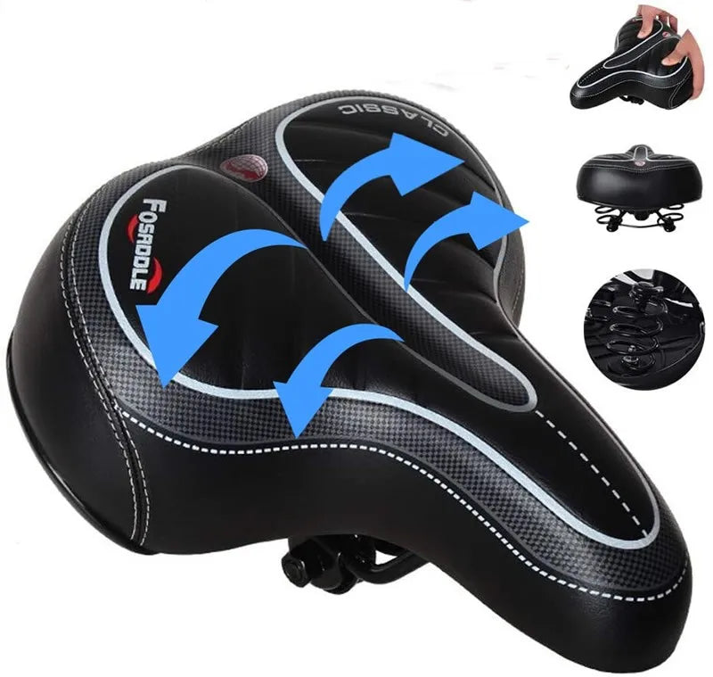 Comfort Bicycle Saddle and Cable Bike Lock Combo