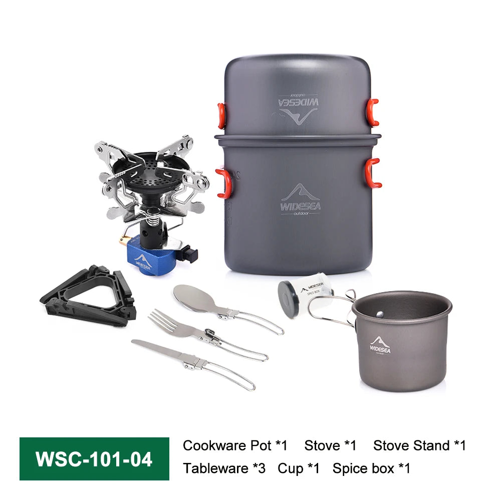 Widesea Portable Camping Stove and Cookware Set