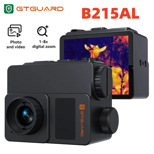 GTGUARD B215AL Thermal Imaging Scope Ai Super Resolution 384x288,8X Digital Zoom Night Vision Goggles 600m Laser Ranging Function for Hunting & Camping