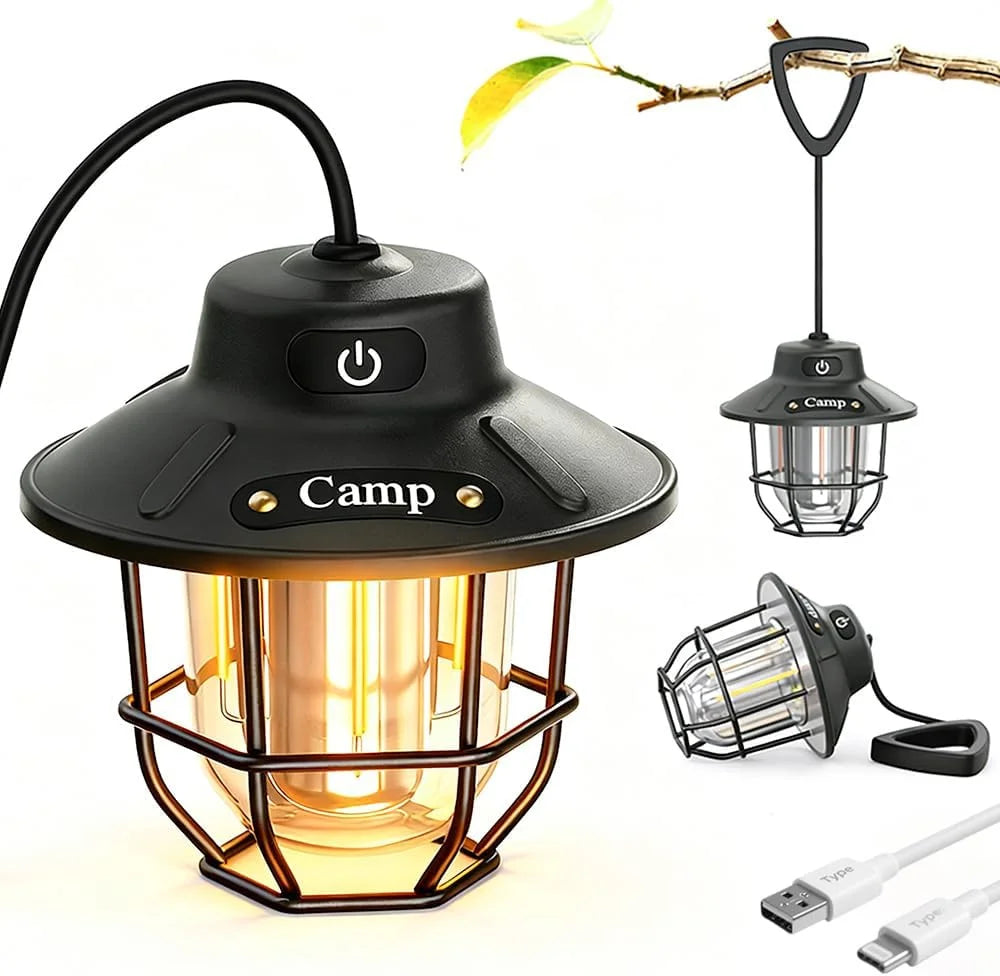 Rechargeable LED Camping Lantern With Four Light Modes