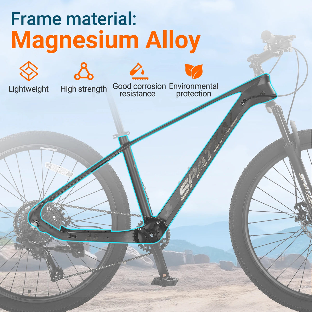 Spatial Hardtail Mountain Bike With Disc Brakes