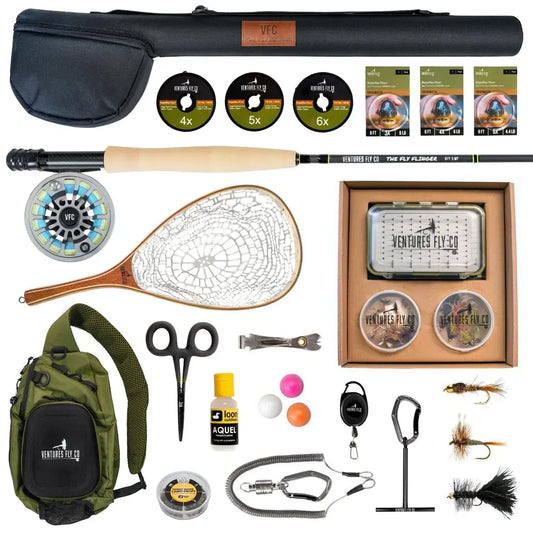 Fly Fishing Starter Kit With Rod Reel And Accessories