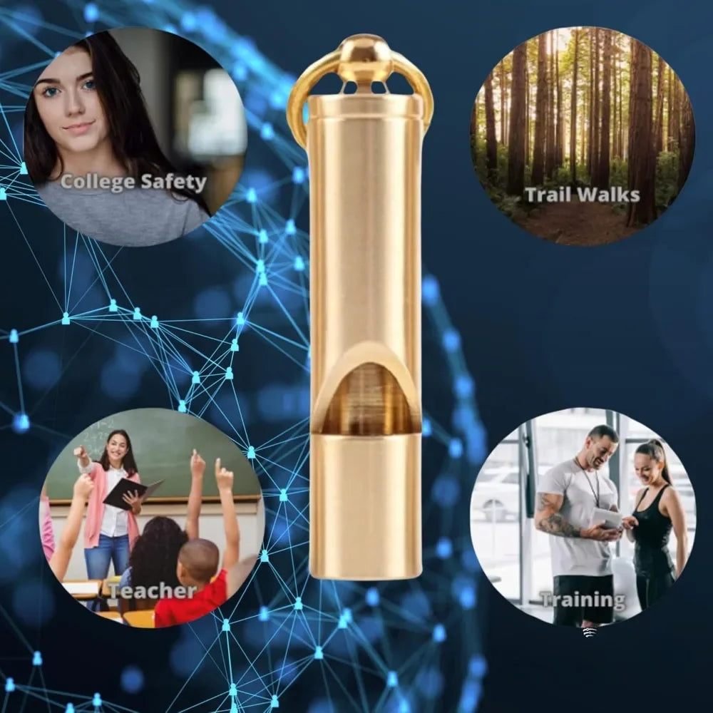 Brass Emergency Survival Whistle for Outdoor Safety