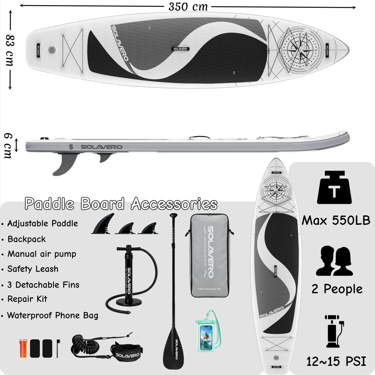 NEBMAAX Inflatable Stand Up Paddle Board