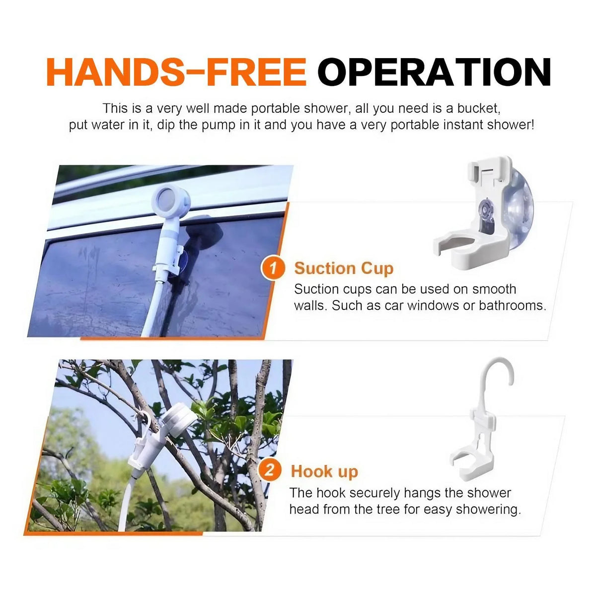 Portable Rechargeable Handheld Shower Sprayer Kit